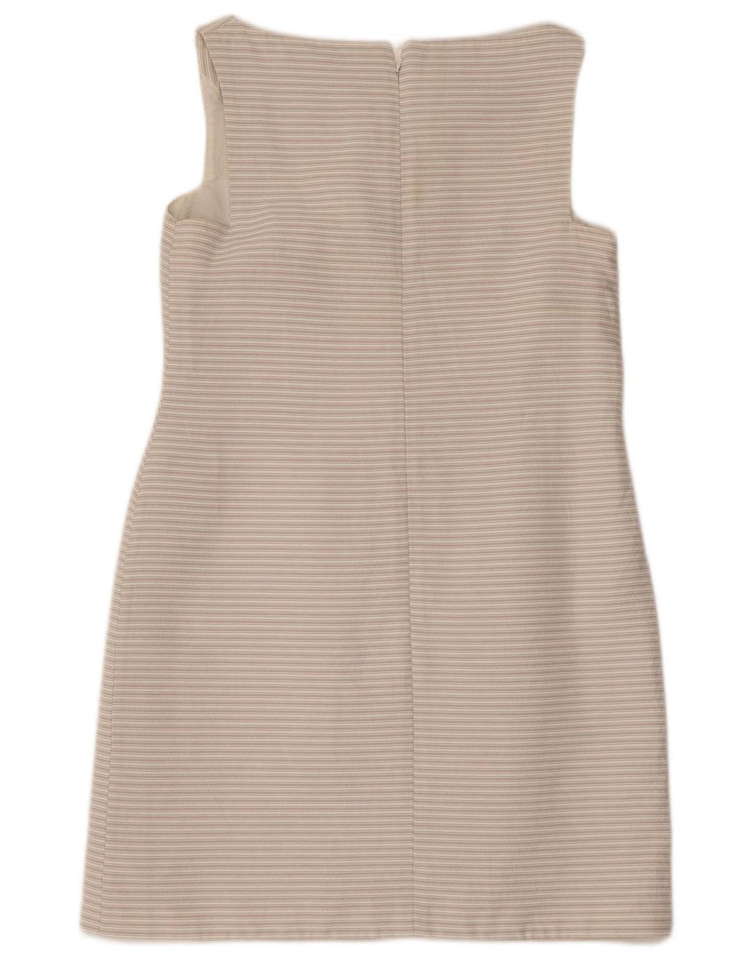 Λ.Κ. Γυναικείο αμάνικο φόρεμα BENNETT UK 12 μεσαίο γκρι ριγέ