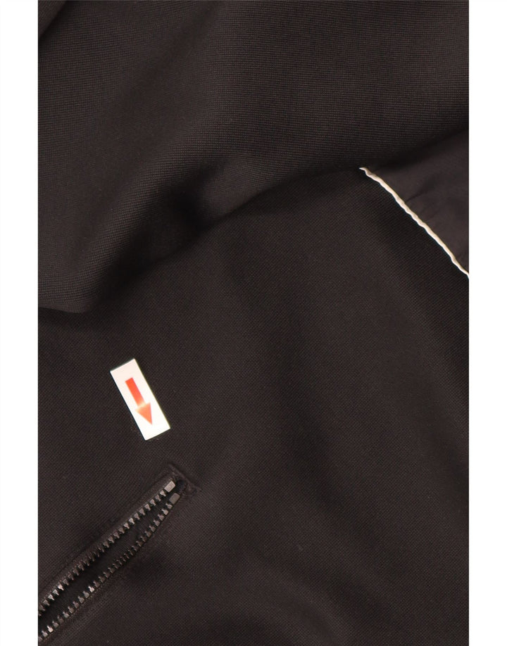 Ανδρικό πουλόβερ Adidas με φερμουάρ με κουκούλα μεγάλο μαύρο πολυεστέρα