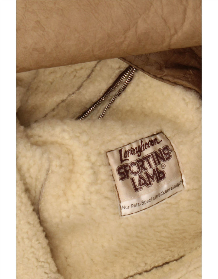 LORINGHOVEN Ανδρικό πανωφόρι Shearling UK 36 Small Lambskin Beige