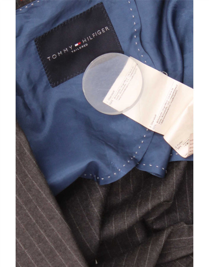 Tommy Hilfiger Ανδρικό σακάκι με 2 κουμπιά μπλέιζερ IT 56 3XL Grey Pinstripe