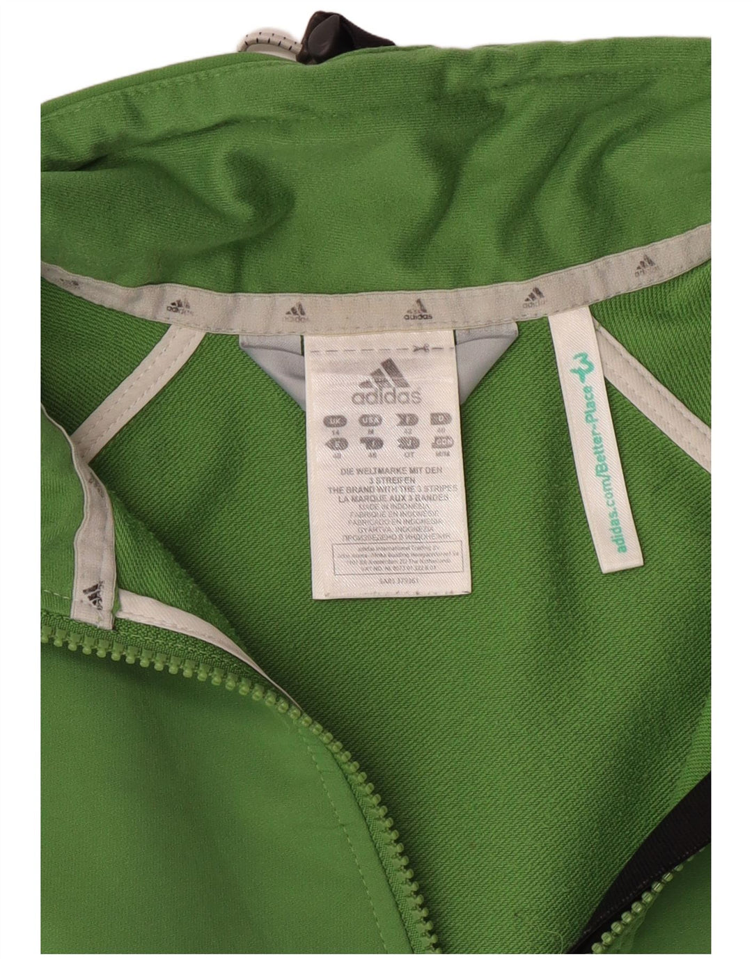 Adidas Γυναικεία φόρμα Climalite Top Jacket UK 14 Medium Green Polyester