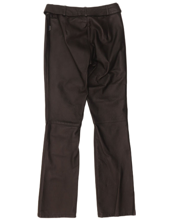 Tom Tailor Γυναικείο Bootcut Δερμάτινο Παντελόνι EU 34 XS W28 L32 Μαύρο Δερμάτινο