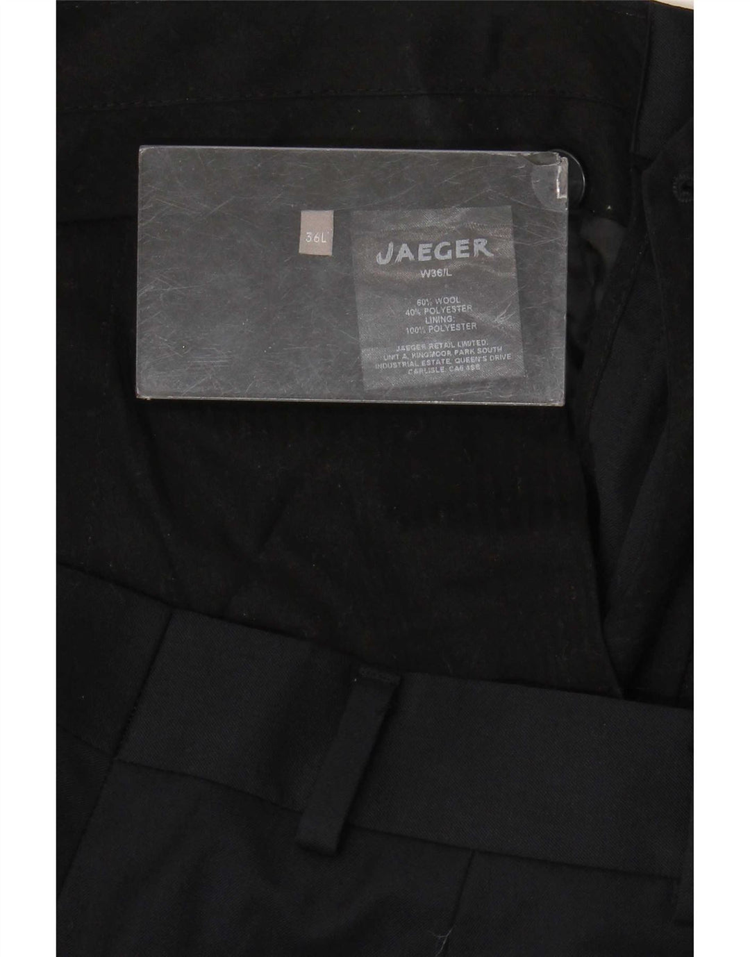 Ανδρικό ίσιο casual παντελόνι Jaeger W36 L33 Navy Blue Wool