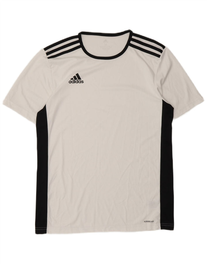 Adidas Ανδρικό T-Shirt Aeroready Top Medium White Colourblock Πολυεστέρας