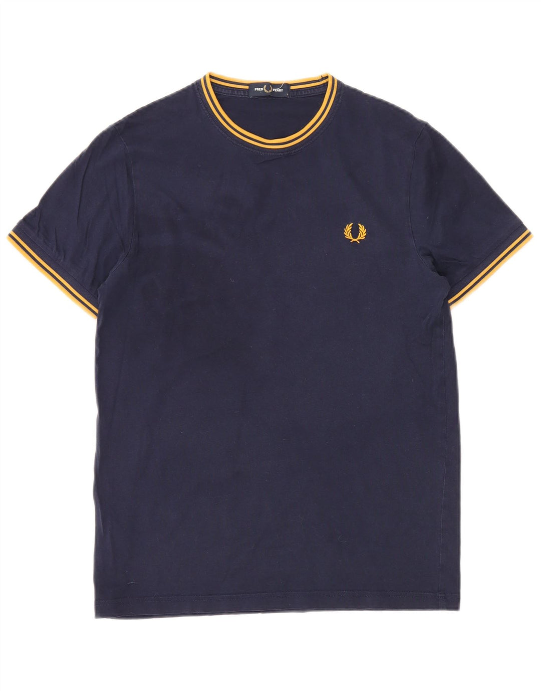 Fred Perry Ανδρικό T-Shirt Top Small Navy Blue Cotton