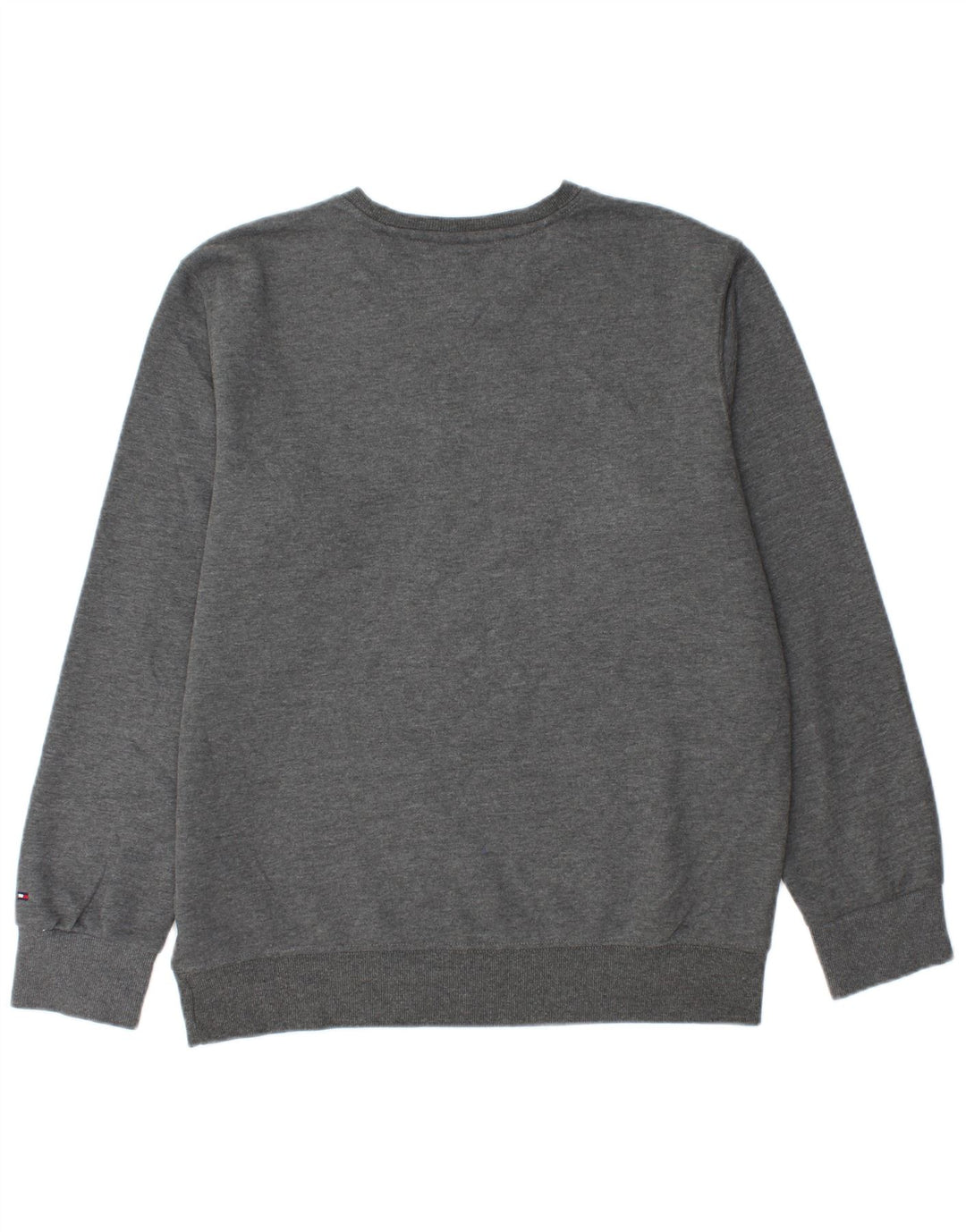 TOMMY HILFIGER Mens Graphic Sweatshirt Jumper Large Grey Cotton
