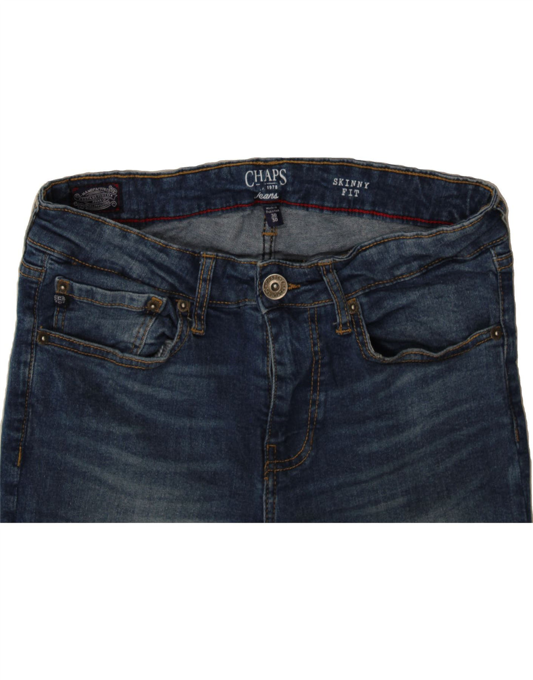 CHAPS Womens Skinny Jeans W30 L30 Blue Cotton Vintage Chaps and Second-Hand Chaps from Messina Hembry 