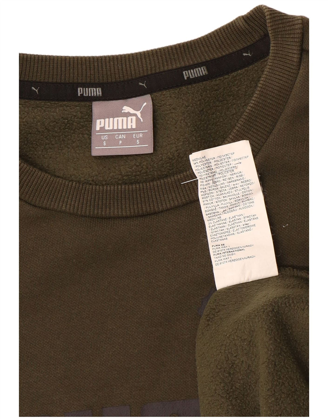 Ανδρικό γραφικό φούτερ Puma Jumper Μικρό Χακί Βαμβακερό