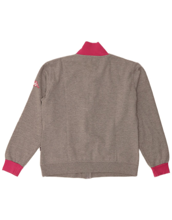 Γυναικεία φόρμα γραφικής φόρμας Kappa Top Jacket UK 18 XL Γκρι χρώματος βαμβακερό