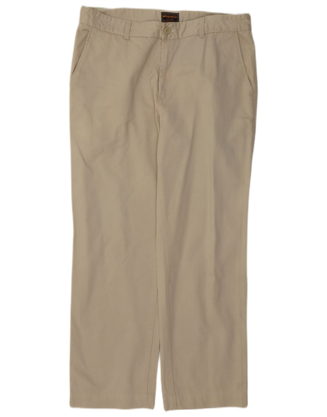 Woolrich Ανδρικό ίσιο παντελόνι Chino W36 L29 Μπεζ βαμβακερό