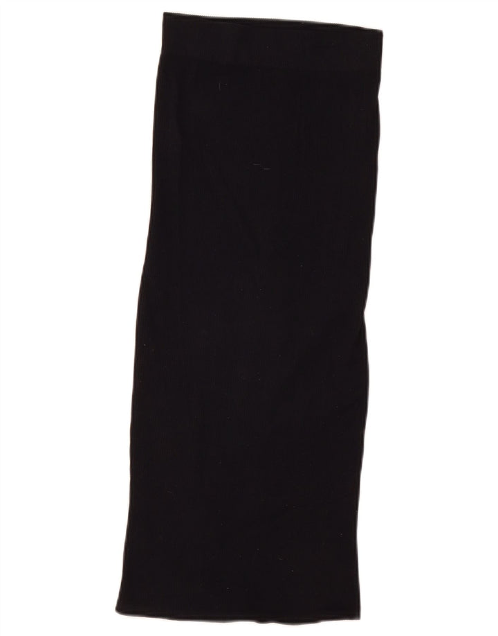 Zara Γυναικεία Maxi Φούστα Small W26 Black Nylon