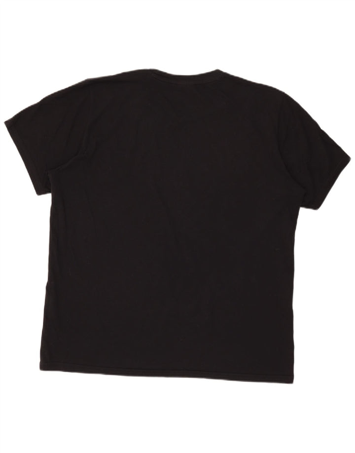 Ανδρικό γραφικό T-Shirt Champion Top Μεσαίο μαύρο βαμβακερό
