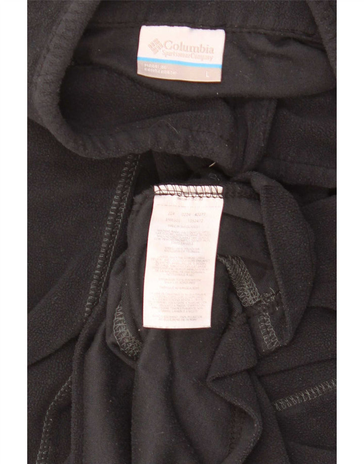 Columbia Ανδρικό φερμουάρ Fleece Jumper Μεγάλος Μαύρος Πολυεστέρας