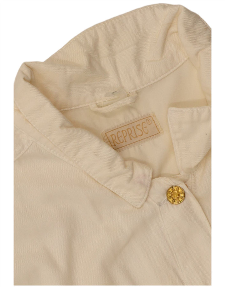 Reprise Womens Denim Gilet UK 16 Large Off White