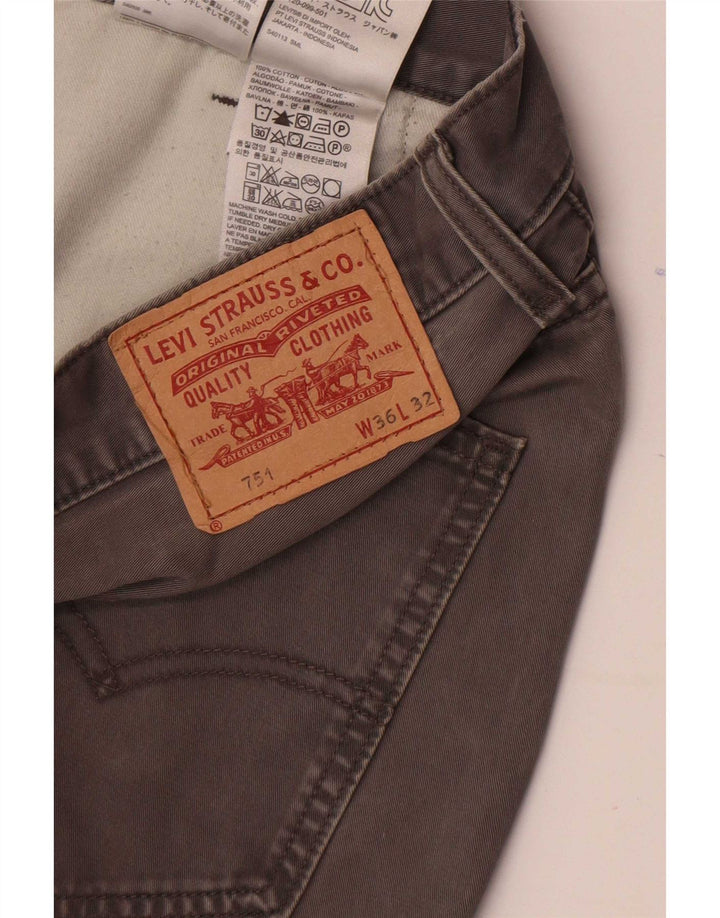 Levi's Mens 751 Straight Jeans W36 L32 Γκρι βαμβακερό