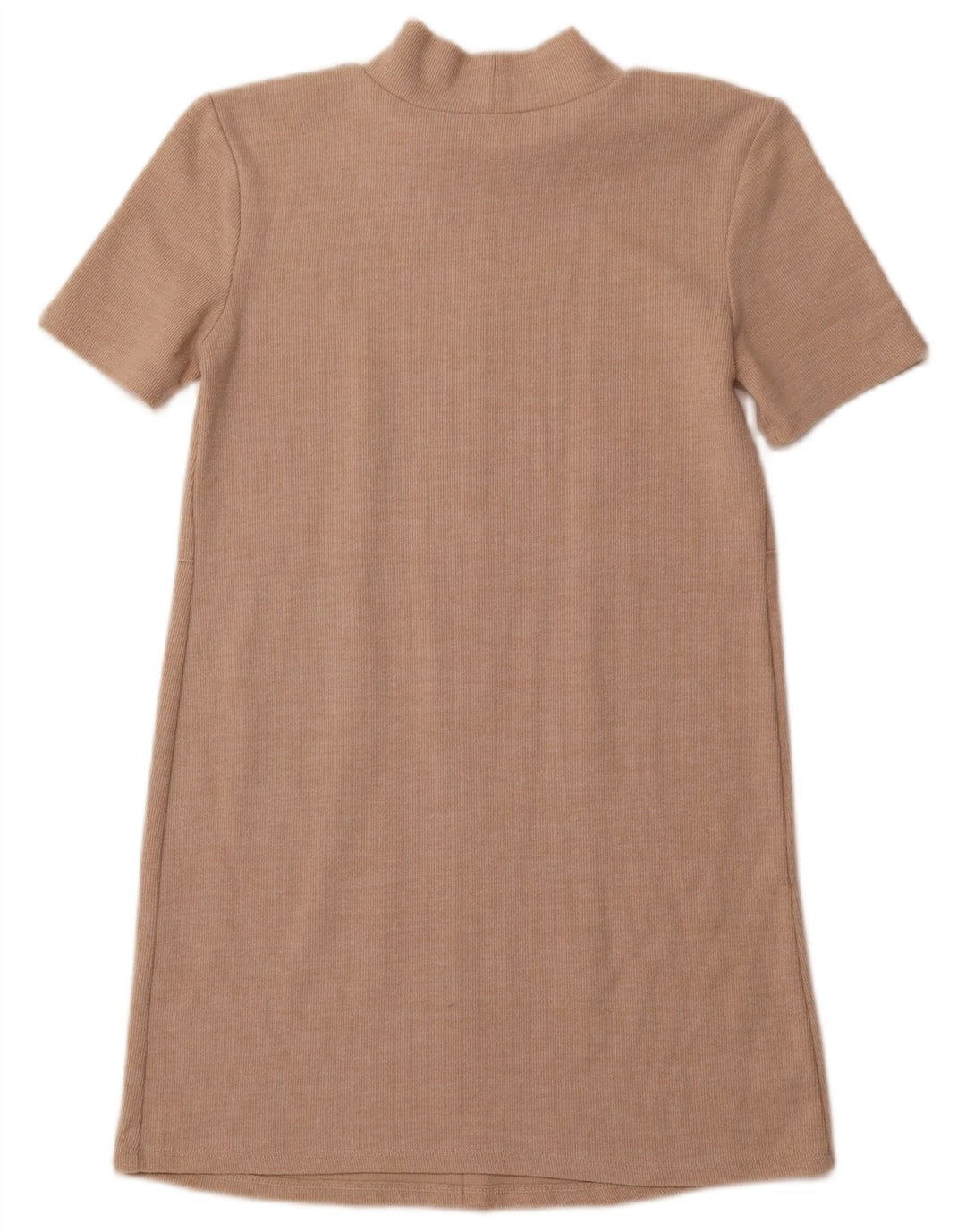 Γυναικείο κοντομάνικο φόρεμα ZARA UK 10 Small Beige