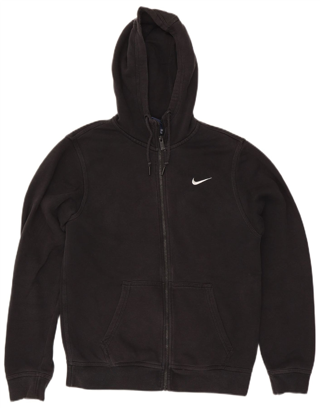 Ανδρικό πουλόβερ Nike με φερμουάρ, μικρό μαύρο βαμβακερό