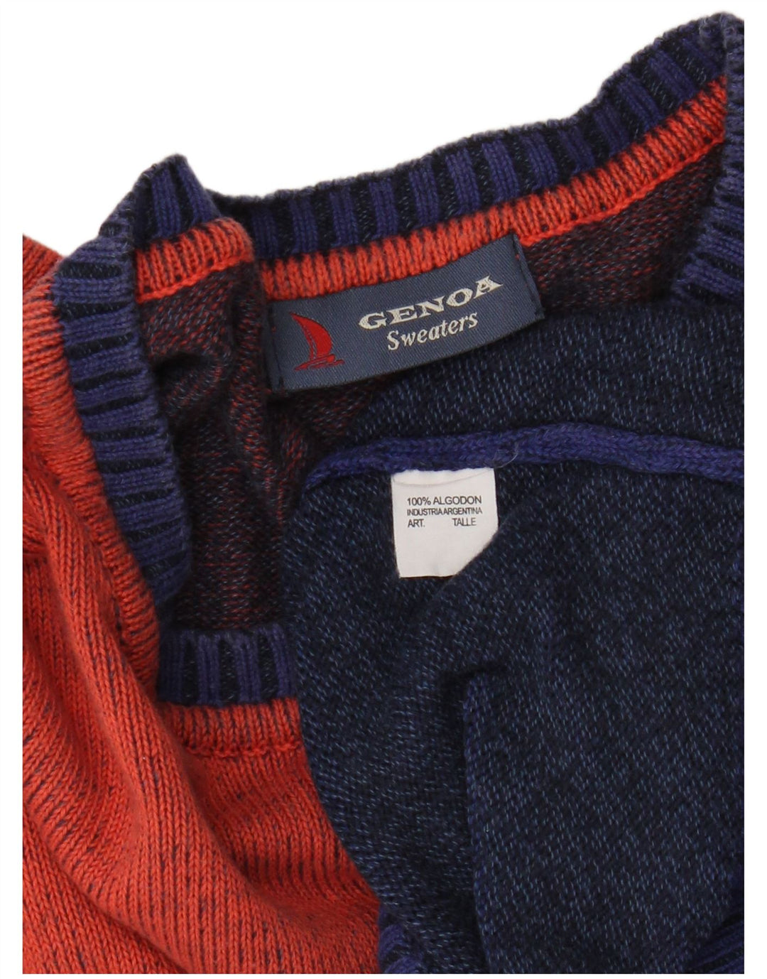 GENOA Γυναικείο πουλόβερ με λαιμόκοψη UK 18 XL Πολύχρωμο Colourblock