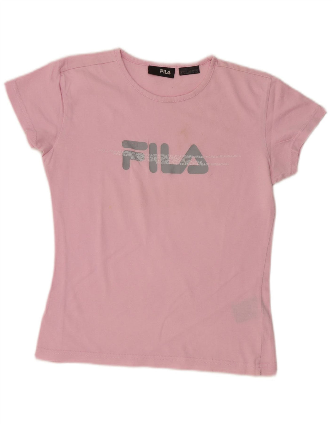 Γυναικείο Crop Graphic T-Shirt FILA Top UK 10 Small Pink