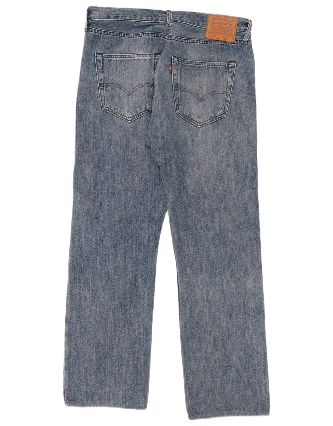 Levi's Mens 501 Straight Jeans W36 L32 Blue Cotton