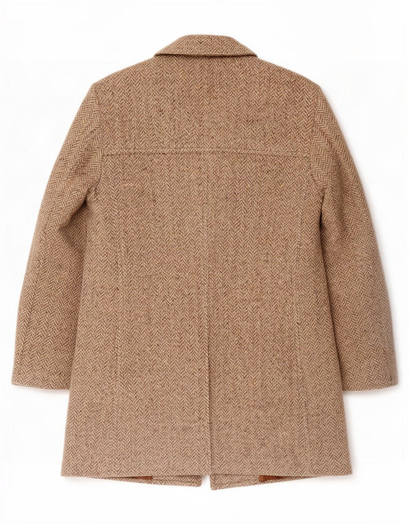 Vintage Ανδρικό Πανωφόρι UK 36 Small Beige Ψαροκόκκαλο
