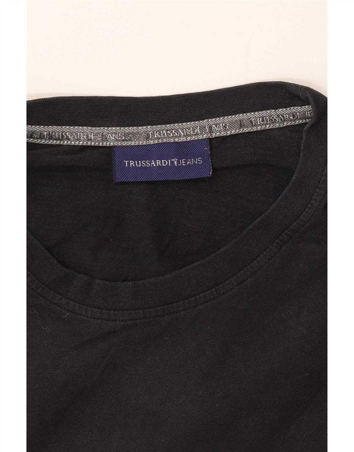 Trussardi Jeans Ανδρικό γραφικό τοπ Μακρύ Μαύρο