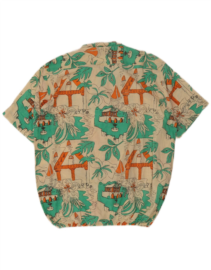 Vintage ανδρικό πουκάμισο με τρελό σχέδιο μεγέθους 41/42 μεγάλο πολύχρωμο χαβανέζικο