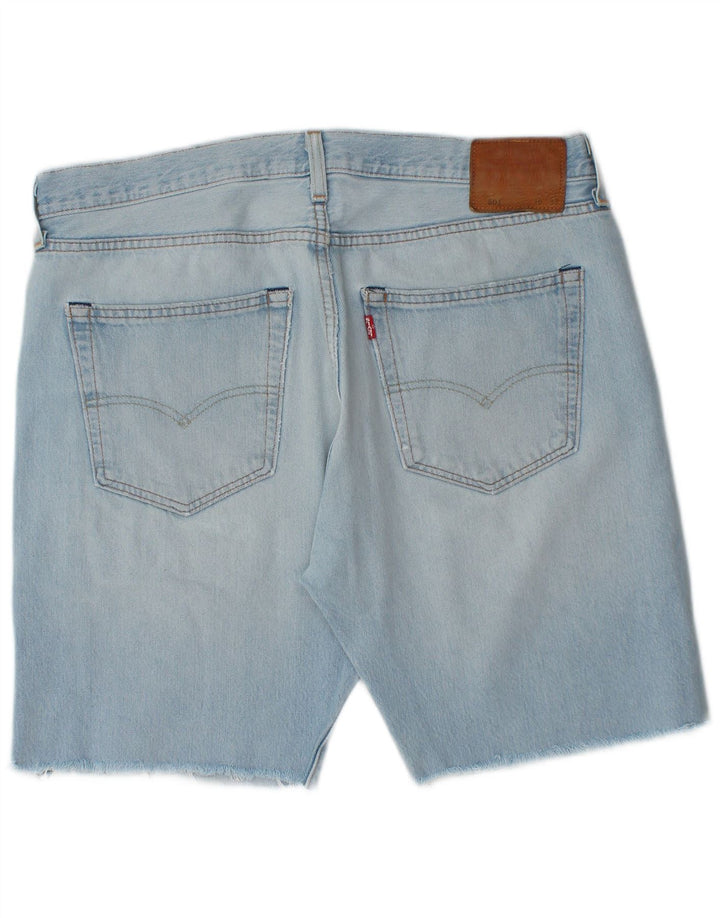 LEVI'S Mens 501 Distressed Denim Shorts W36 Large  Blue Cotton
