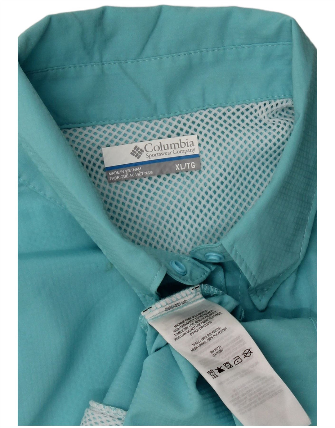 Γυναικείο πουκάμισο Columbia UK 18 XL Turquoise Polyester