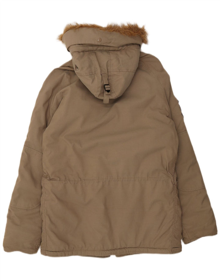 Alpha Industries Ανδρικό μπουφάν Parka με κουκούλα UK 40 Μεγάλο Μπεζ Πολυεστέρας