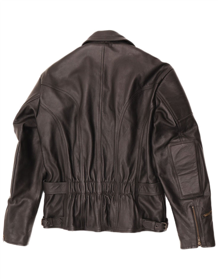 Modeka Γυναικείο Μπουφάν Biker UK 16 Large μαύρο δέρμα