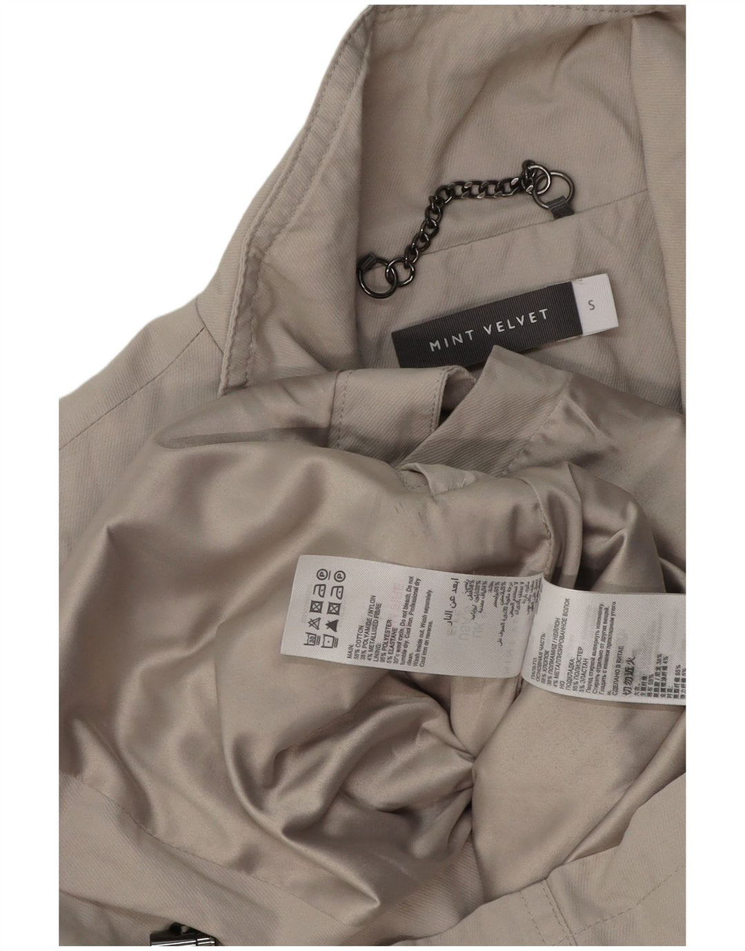 Γυναικείο Utility Jacket MINT VELVET UK 10 Small Grey Cotton