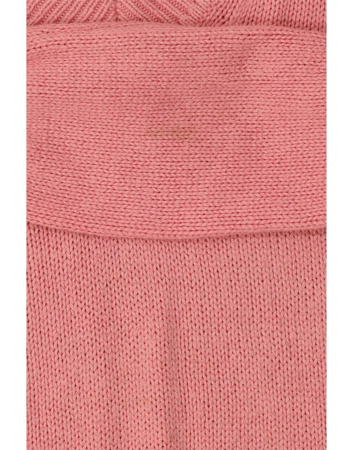 Marks & Spencer Γυναικείο πουλόβερ με λαιμόκοψη με V-λαιμόκοψη UK 14 Μεσαίο ροζ βαμβακερό
