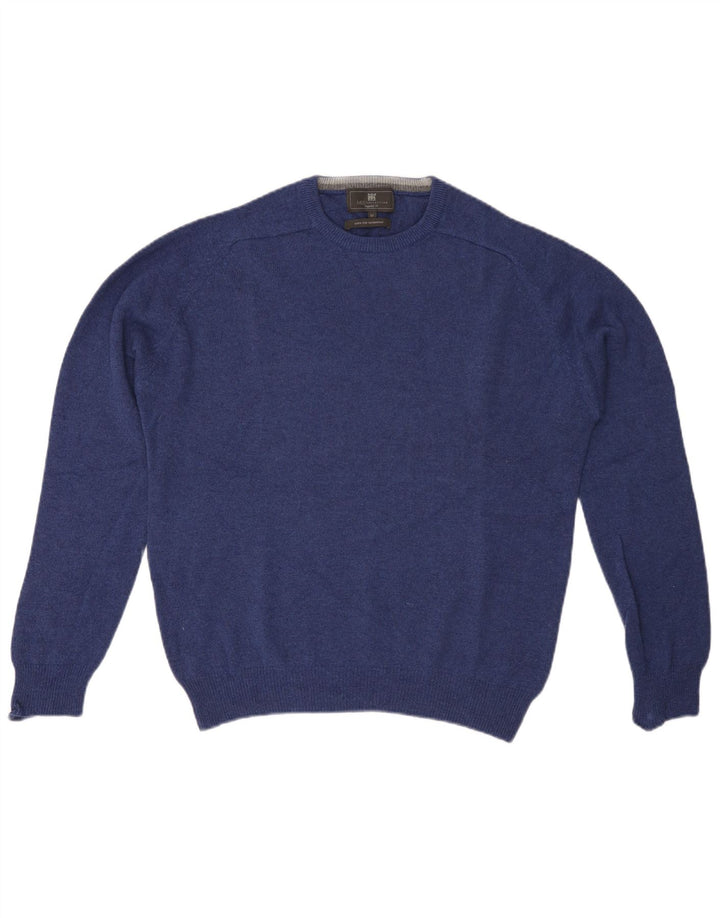Ανδρικό πουλόβερ Marks & Spencer Regular Fit Crew Neck Jumper Medium Blue Wool
