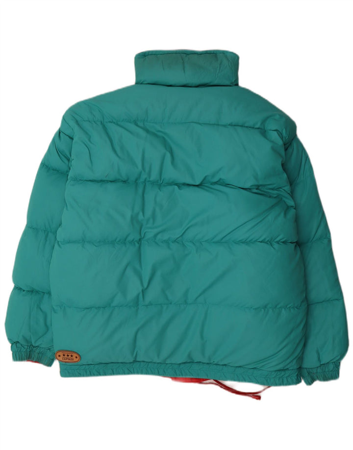 Vintage Ανδρικό με κουκούλα αναστρέψιμο μπουφάν UK 38 Medium Πολύχρωμο Χειμώνα