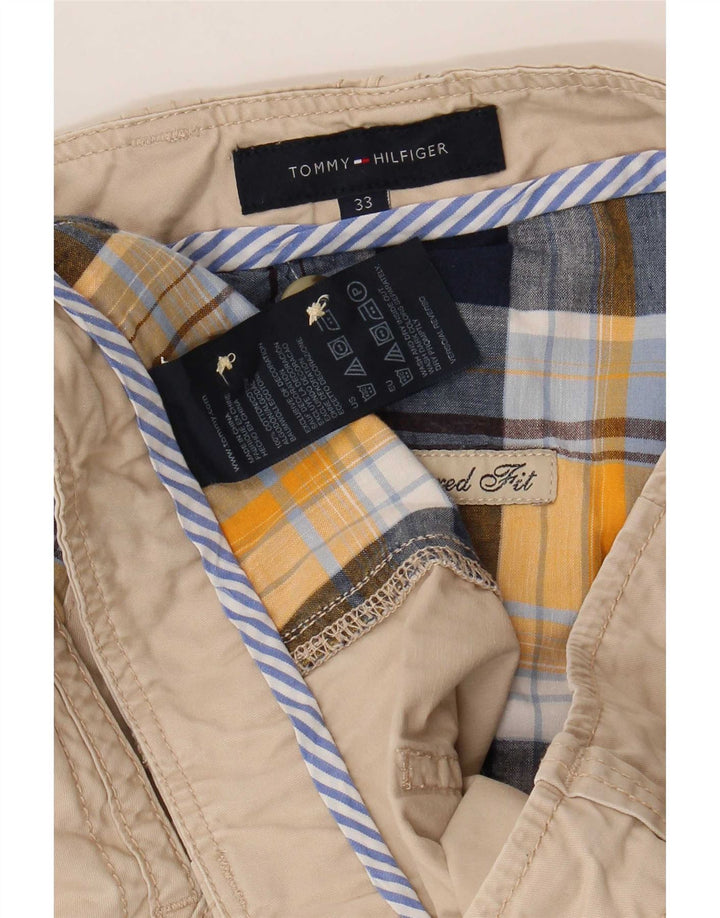 Tommy Hilfiger Ανδρικό σορτς Cargo με χαλαρή εφαρμογή W33 μεσαίο μπεζ βαμβακερό