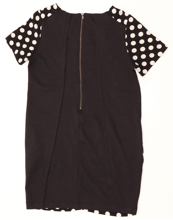 Zara Γυναικείο φόρεμα Shift UK 12 Medium Black Pot Polyester