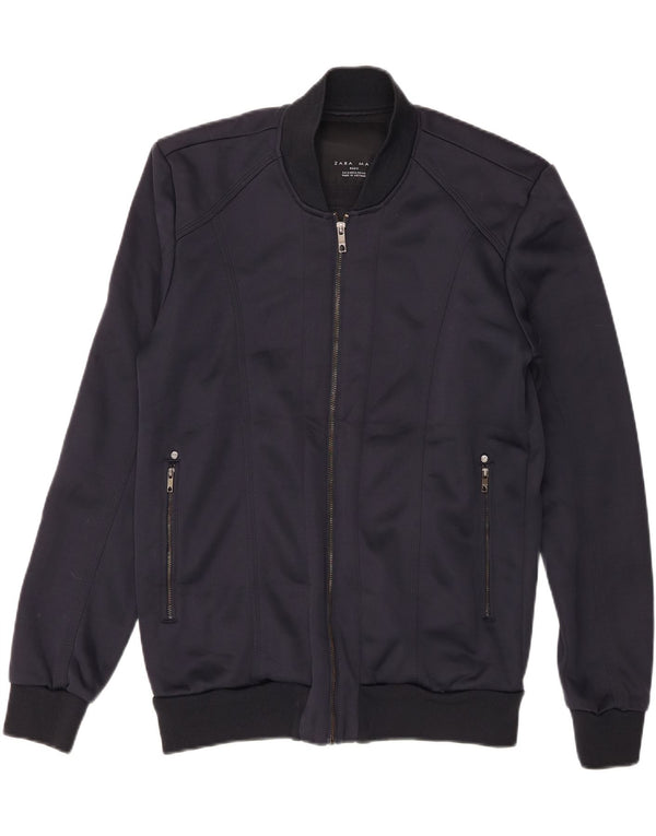 Zara Ανδρικό Bomber Jacket UK 42 XL Navy Blue
