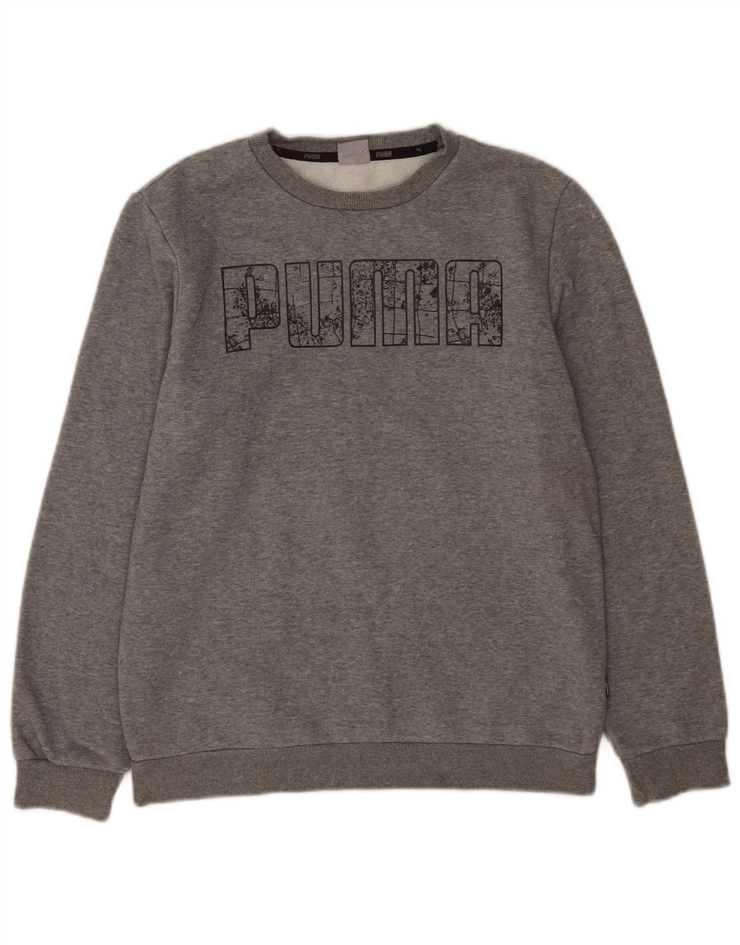 Γραφικό φούτερ Puma Boys Jumper 13-14 ετών Βαμβακερό σε γκρι φλύκταινες