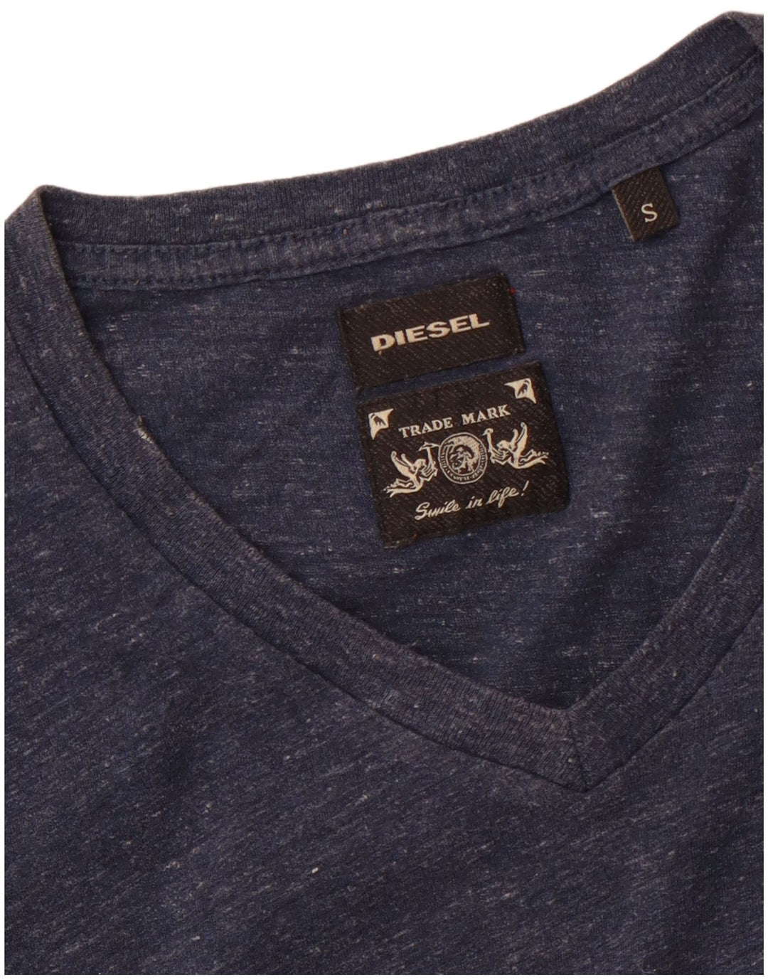 Ανδρικό T-Shirt DIESEL Top Small Navy Blue Flecked