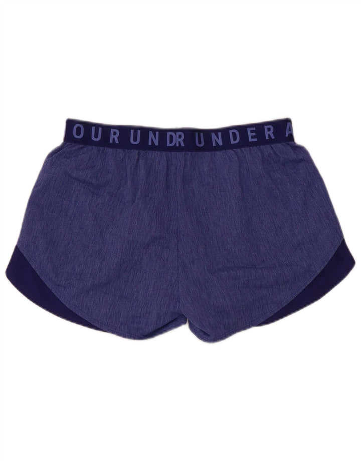 Γυναικείο γραφικό αθλητικό σορτς Under Armour μεσαίου μπλε χρώματος πολυεστέρας
