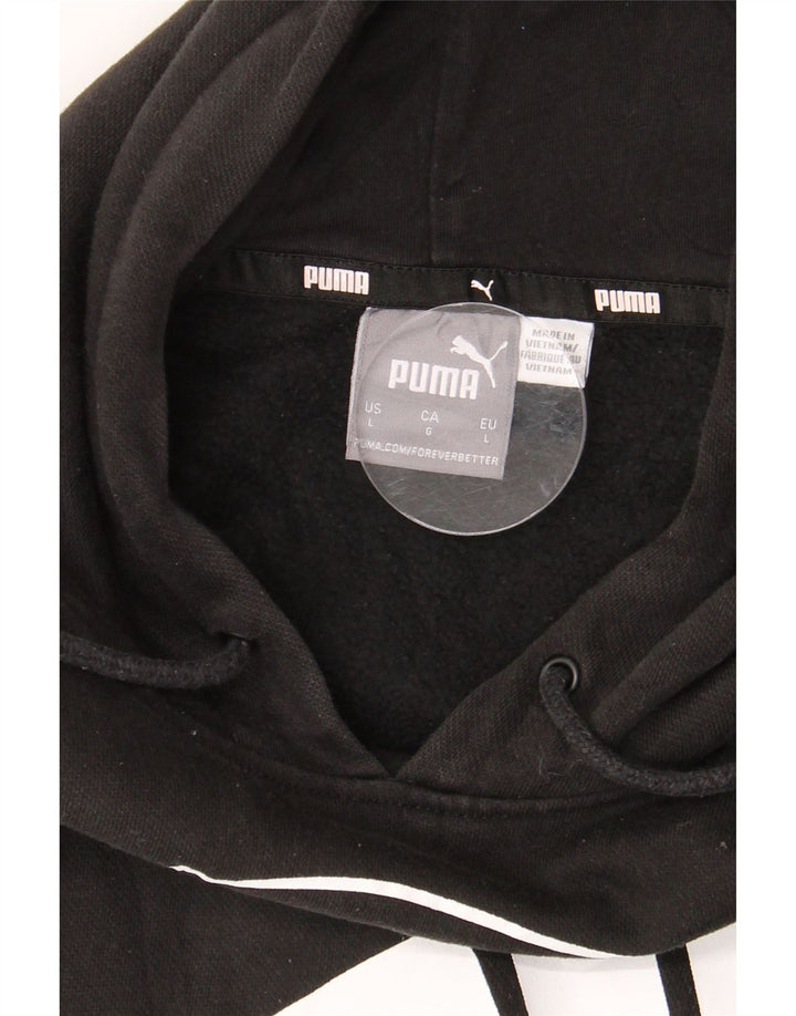 Ανδρικό γραφικό κουκούλα PUMA, μαύρο μεγάλο