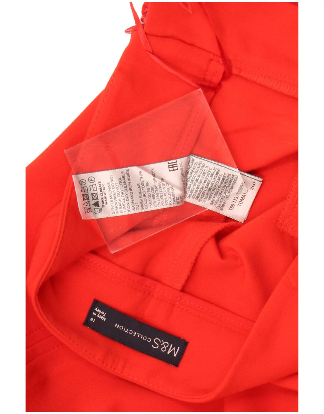 MARKS & SPENCER Γυναικείο κωνικό παντελόνι Chino UK 18 XL W34 L28 Πορτοκαλί