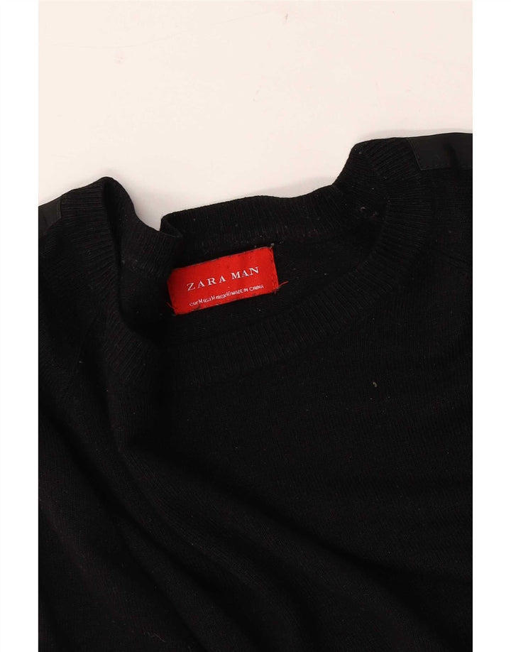 Ανδρικό πουλόβερ Zara Boat Neck Jumper Μεσαίο Μαύρο