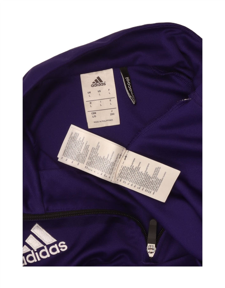 Adidas Ανδρική φόρμα πουλόβερ Louisville Top Large Purple Colourblock