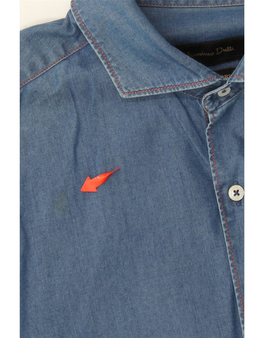 MASSIMO DUTTI Ανδρικό τζιν πουκάμισο μεσαίο μπλε