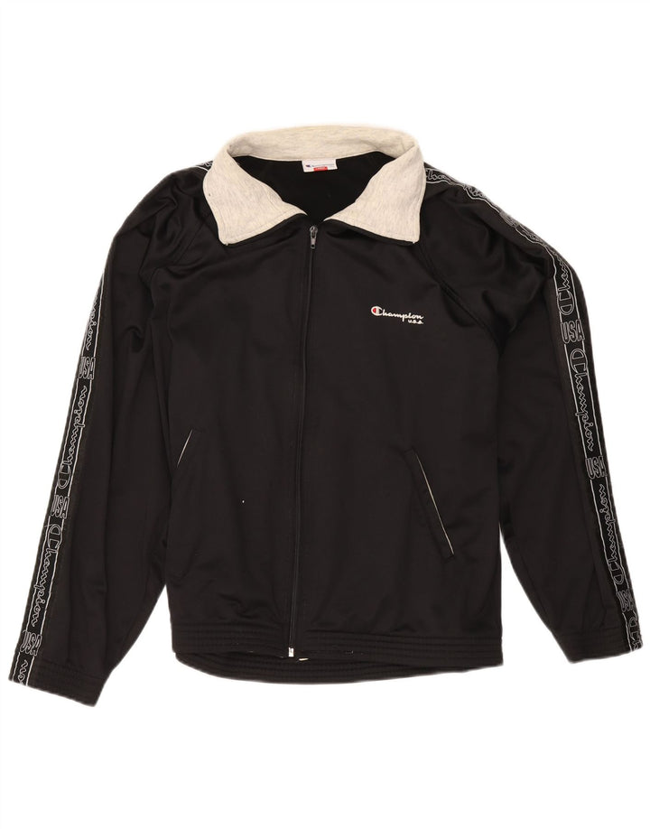Ανδρική φόρμα Champion Graphic Top Jacket Large Black Polyester