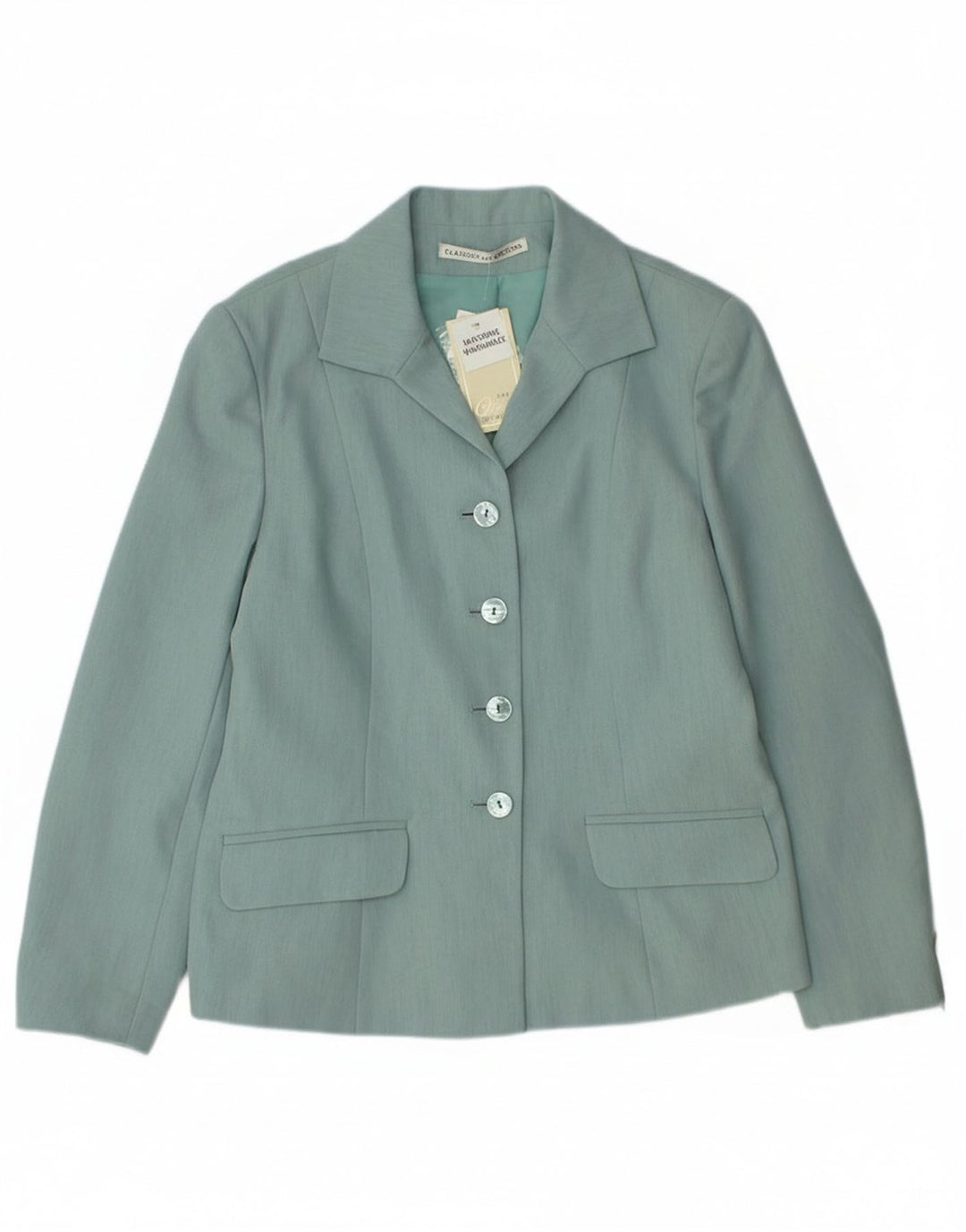 St. Bernard Γυναικείο μπουφάν blazer 4 κουμπιών UK 14 Μεσαίο πράσινο πολυεστέρας