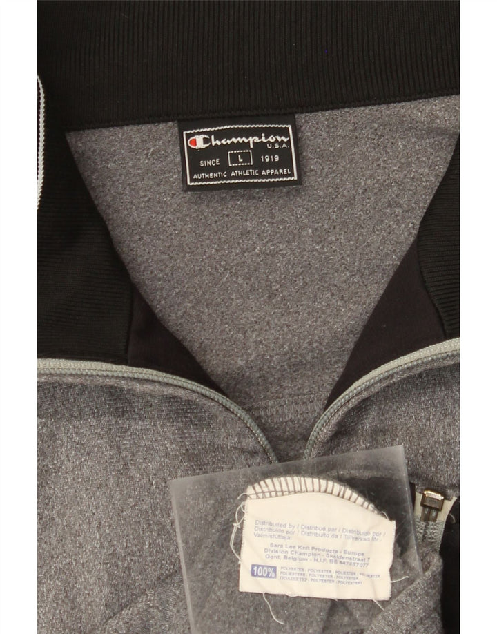 CHAMPION Ανδρική φόρμα αθλητικής φόρμας Loose Fit Top Jacket Large Grey Polyester