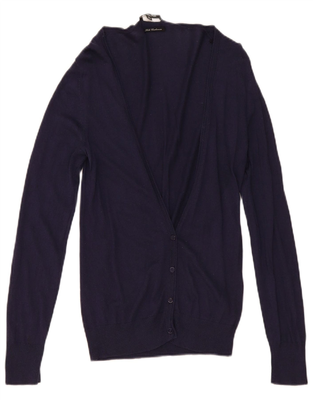 Massimo Dutti Γυναικείο πουλόβερ ζακέτα UK 12 Medium Navy Blue Silk